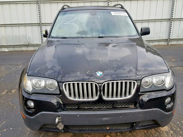 WBXPC93458WJ18758 - 2008 BMW X3 3.0SI BLACK photo 9