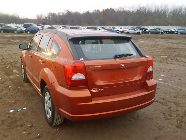 1B3HB28B18D571744 - 2008 DODGE CALIBER ORANGE photo 3