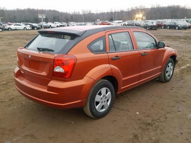 1B3HB28B18D571744 - 2008 DODGE CALIBER ORANGE photo 4