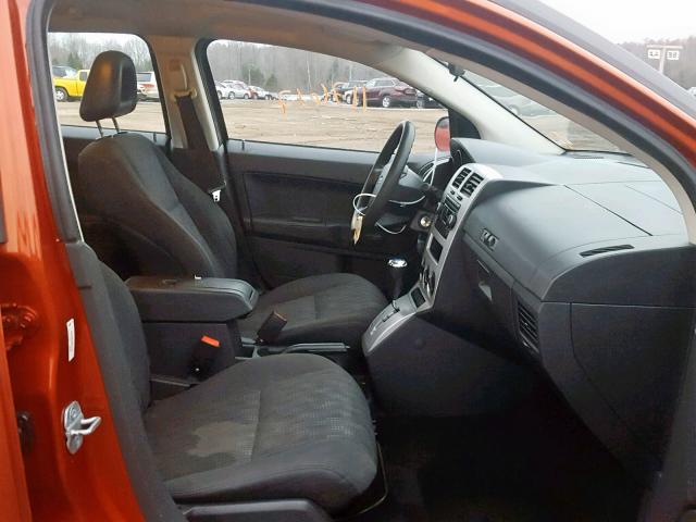 1B3HB28B18D571744 - 2008 DODGE CALIBER ORANGE photo 5