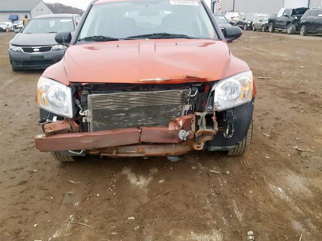 1B3HB28B18D571744 - 2008 DODGE CALIBER ORANGE photo 9