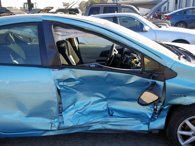 JTDKDTB31D1049469 - 2013 TOYOTA PRIUS C BLUE photo 9