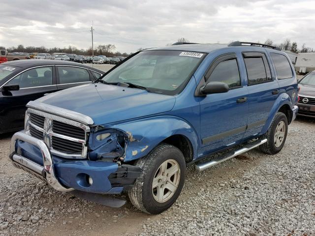 1D4HD48N86F132432 - 2006 DODGE DURANGO SL BLUE photo 2