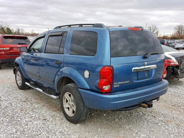 1D4HD48N86F132432 - 2006 DODGE DURANGO SL BLUE photo 3