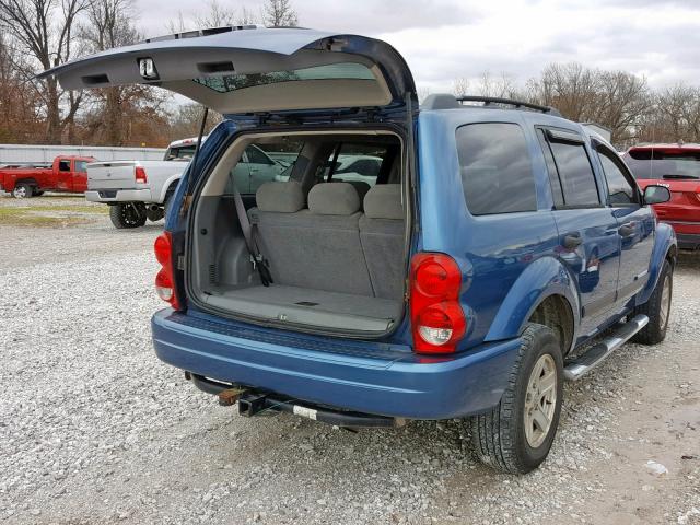 1D4HD48N86F132432 - 2006 DODGE DURANGO SL BLUE photo 4