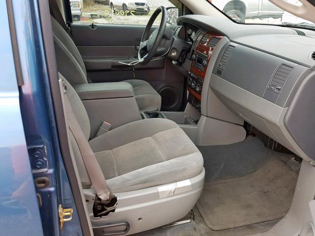 1D4HD48N86F132432 - 2006 DODGE DURANGO SL BLUE photo 5