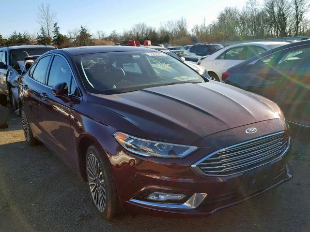 3FA6P0D99HR225839 - 2017 FORD FUSION TIT BURGUNDY photo 1