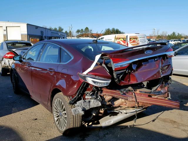 3FA6P0D99HR225839 - 2017 FORD FUSION TIT BURGUNDY photo 3