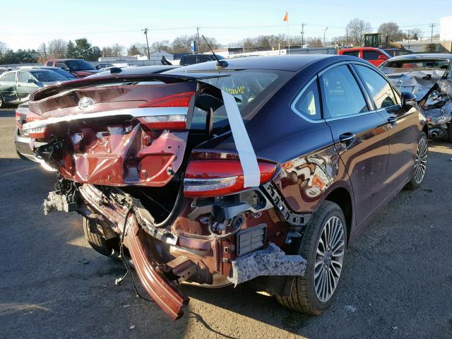 3FA6P0D99HR225839 - 2017 FORD FUSION TIT BURGUNDY photo 4