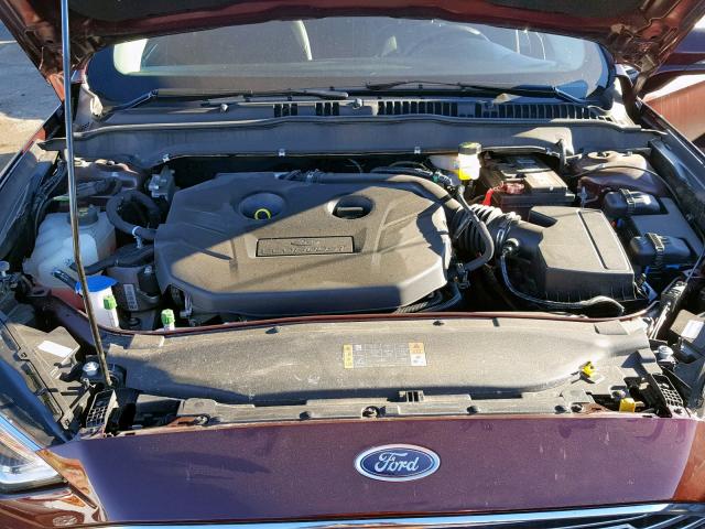 3FA6P0D99HR225839 - 2017 FORD FUSION TIT BURGUNDY photo 7