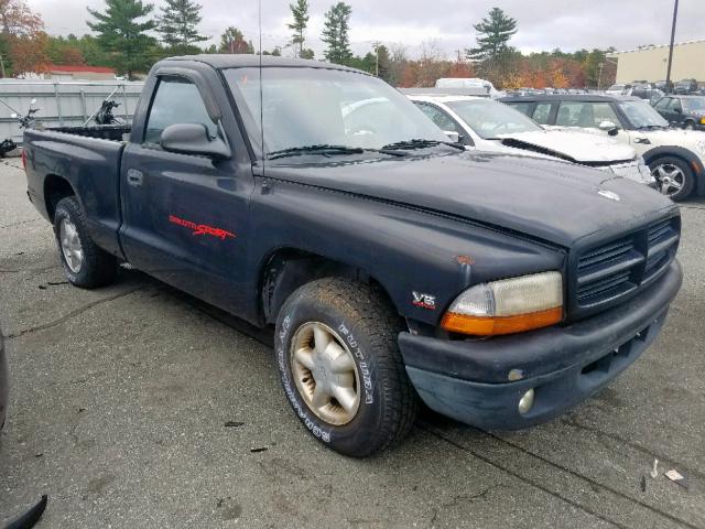 1B7FL26X5XS108596 - 1999 DODGE DAKOTA BLACK photo 1