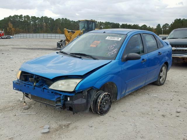 1FAFP34N37W325879 - 2007 FORD FOCUS ZX4 BLUE photo 2