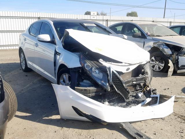 KNAGN4A75B5087514 - 2011 KIA OPTIMA EX WHITE photo 1