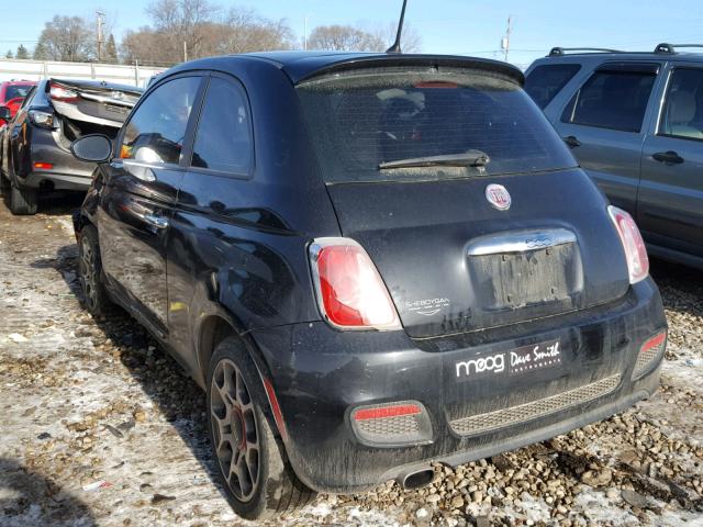 3C3CFFBR6CT370682 - 2012 FIAT 500 SPORT BLACK photo 3