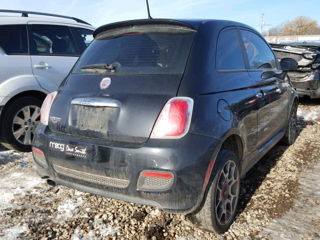 3C3CFFBR6CT370682 - 2012 FIAT 500 SPORT BLACK photo 4