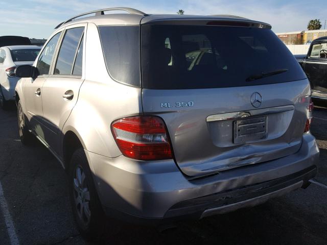 4JGBB86E16A069041 - 2006 MERCEDES-BENZ ML 350 SILVER photo 3