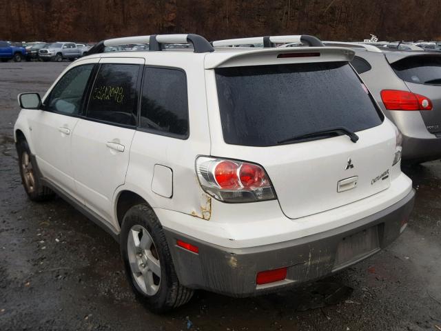 JA4LZ41G13U027236 - 2003 MITSUBISHI OUTLANDER WHITE photo 3