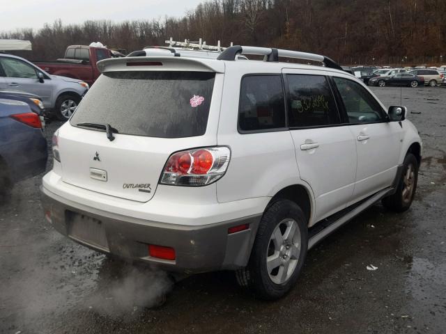 JA4LZ41G13U027236 - 2003 MITSUBISHI OUTLANDER WHITE photo 4