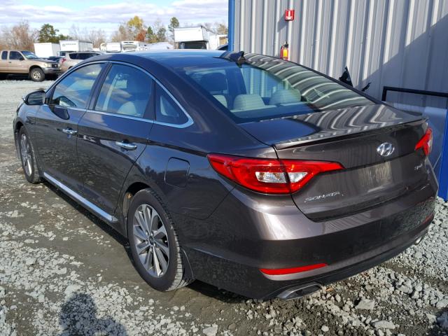 5NPE34AFXFH202072 - 2015 HYUNDAI SONATA SPO BROWN photo 3