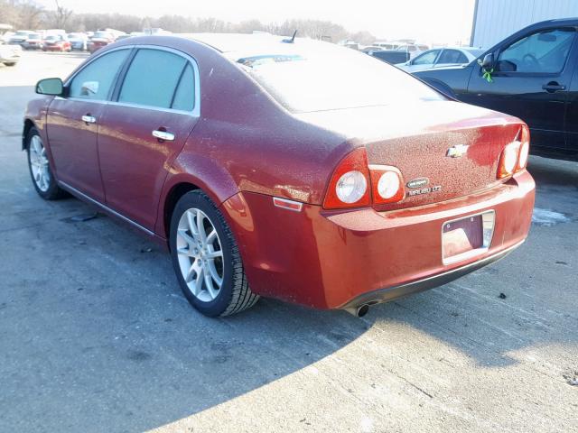 1G1ZE5E11BF222305 - 2011 CHEVROLET MALIBU LTZ მუქწითელი ფოტო 3