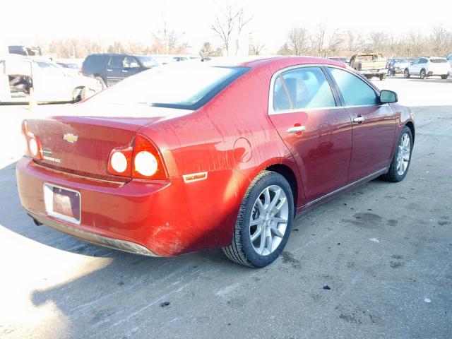 1G1ZE5E11BF222305 - 2011 CHEVROLET MALIBU LTZ მუქწითელი ფოტო 4