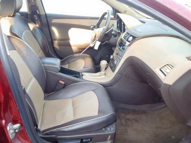 1G1ZE5E11BF222305 - 2011 CHEVROLET MALIBU LTZ მუქწითელი ფოტო 5