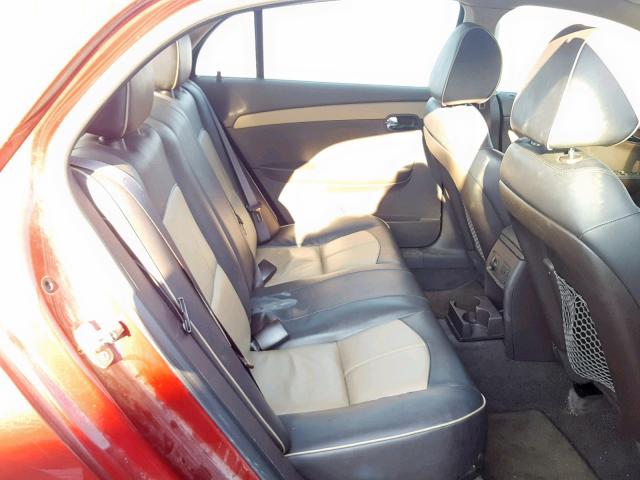 1G1ZE5E11BF222305 - 2011 CHEVROLET MALIBU LTZ მუქწითელი ფოტო 6