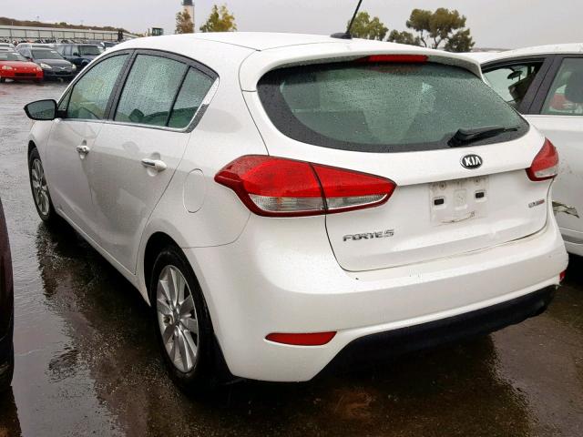 KNAFX5A85F5297671 - 2015 KIA FORTE EX WHITE photo 3