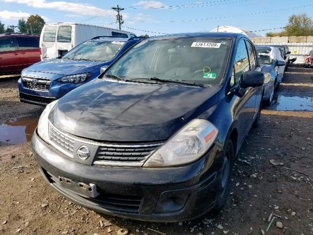 3N1BC13E88L376993 - 2008 NISSAN VERSA S BLACK photo 2