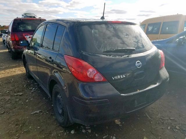 3N1BC13E88L376993 - 2008 NISSAN VERSA S BLACK photo 3