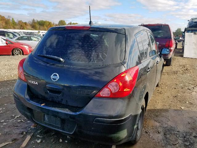 3N1BC13E88L376993 - 2008 NISSAN VERSA S BLACK photo 4