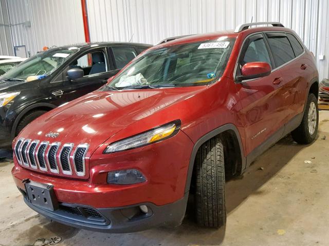 1C4PJMCS2FW546238 - 2015 JEEP CHEROKEE L RED photo 2