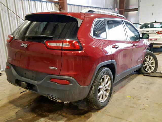 1C4PJMCS2FW546238 - 2015 JEEP CHEROKEE L RED photo 4