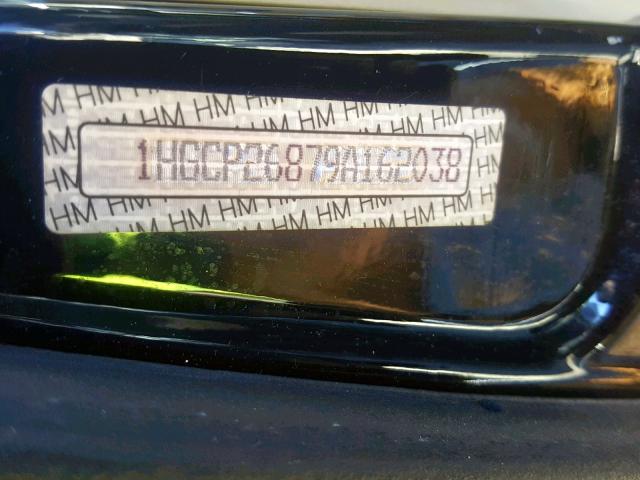 1HGCP26879A162038 - 2009 HONDA ACCORD EXL BLACK photo 10