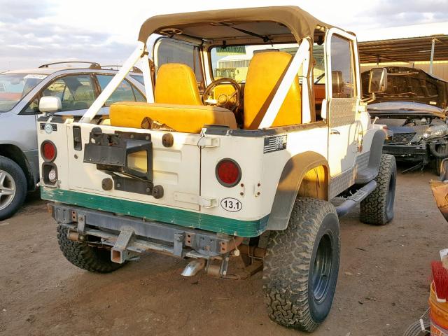 2BCCZ81J4HB535305 - 1987 JEEP WRANGLER WHITE photo 4