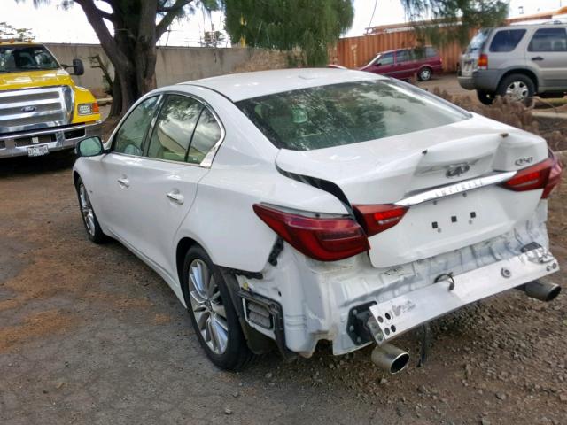 JN1EV7AP4JM363653 - 2018 INFINITI Q50 LUXE WHITE photo 3