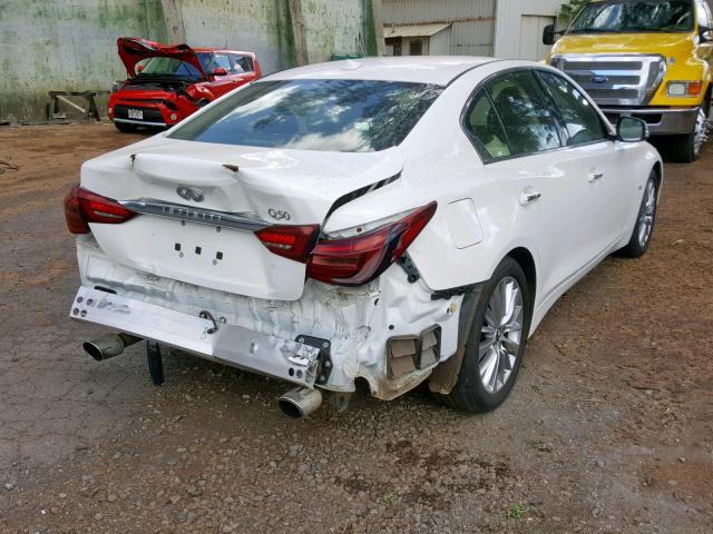 JN1EV7AP4JM363653 - 2018 INFINITI Q50 LUXE WHITE photo 4