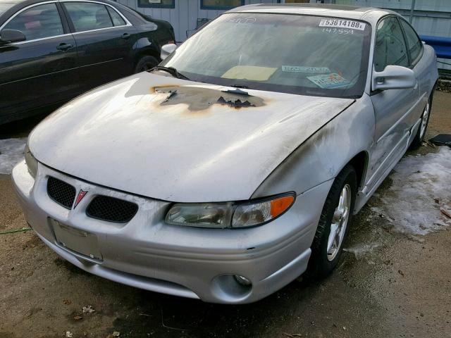 1G2WP12K21F120895 - 2001 PONTIAC GRAND PRIX SILVER photo 2