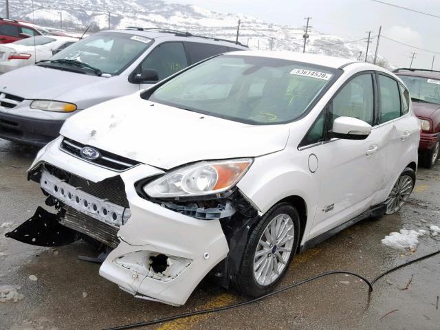 1FADP5CU8FL104290 - 2015 FORD C-MAX PREM WHITE photo 2