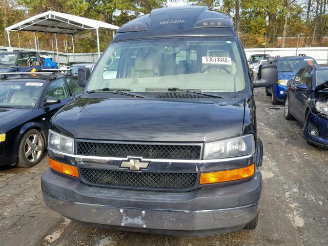 1GBFG15T771204527 - 2007 CHEVROLET EXPRESS G1 BLACK photo 9