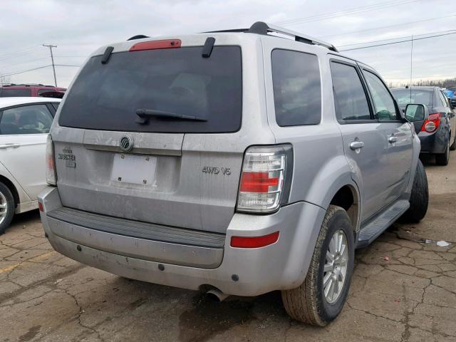 4M2CU97118KJ54182 - 2008 MERCURY MARINER PR GRAY photo 4