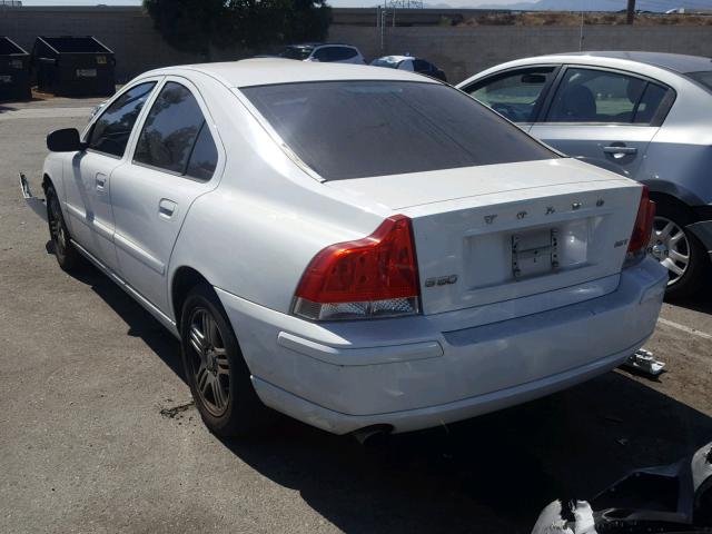 YV1RS592492726281 - 2009 VOLVO S60 2.5T WHITE photo 3