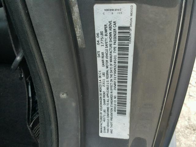 3VWRF31Y96M324501 - 2006 VOLKSWAGEN NEW BEETLE Mavi foto 10