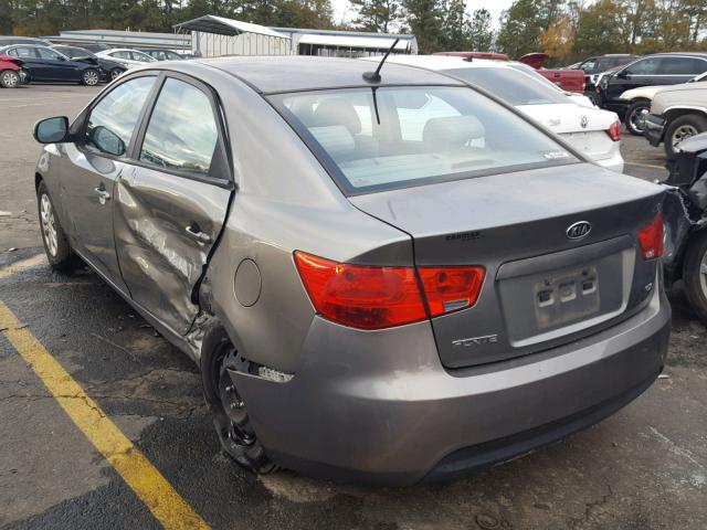 KNAFU4A25B5393132 - 2011 KIA FORTE EX GRAY photo 3