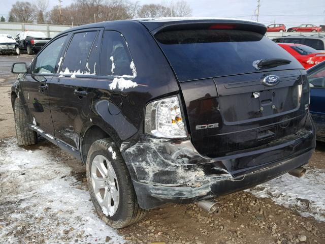 2FMDK4JC6DBB68883 - 2013 FORD EDGE SEL BLACK photo 3