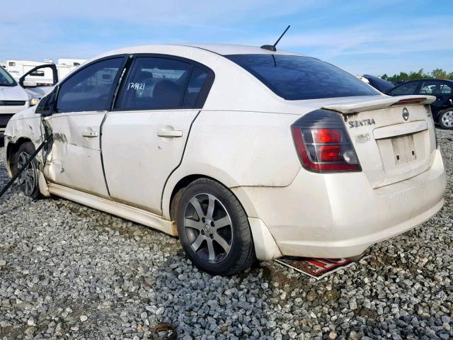 3N1AB6AP6BL727892 - 2011 NISSAN SENTRA 2.0 WHITE photo 3