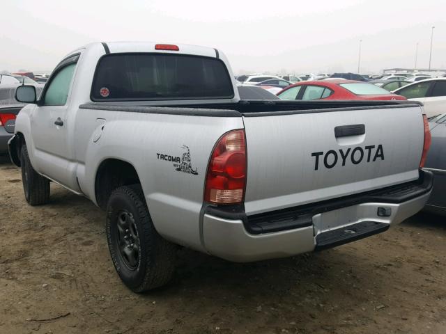 5TENX22N87Z333496 - 2007 TOYOTA TACOMA SILVER photo 3