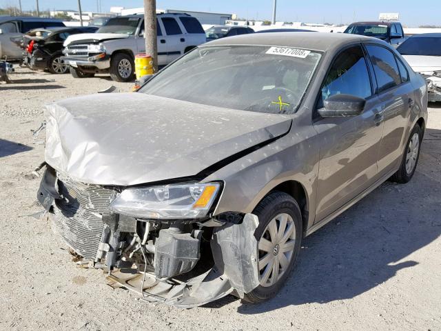 3VW2K7AJXFM265532 - 2015 VOLKSWAGEN JETTA BASE BEIGE photo 2