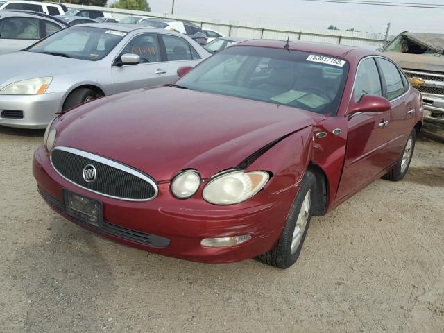 2G4WD532751240758 - 2005 BUICK LACROSSE C MAROON photo 2