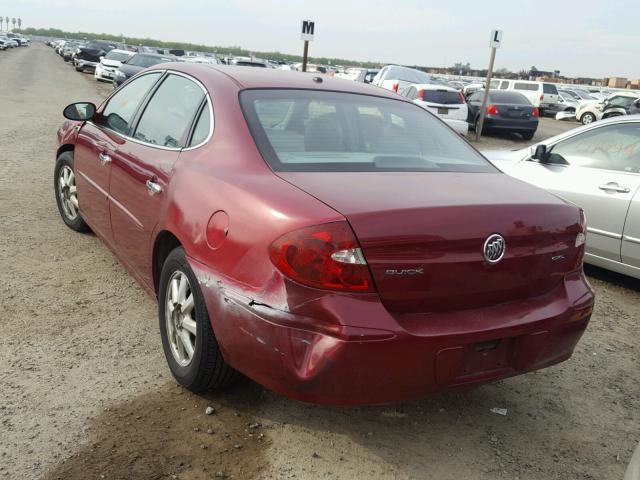 2G4WD532751240758 - 2005 BUICK LACROSSE C MAROON photo 3